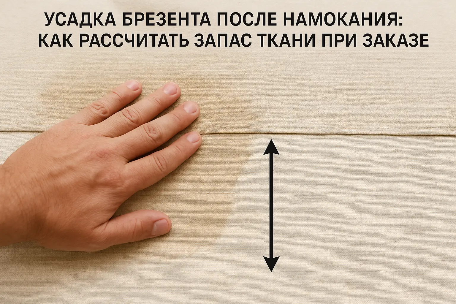 Усадка брезента после намокания: как рассчитать запас ткани при заказе